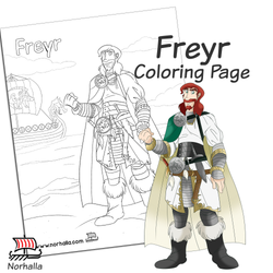 Freyr Coloring Page Digital Download for Print