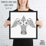 Viking Raven Framed Art Print