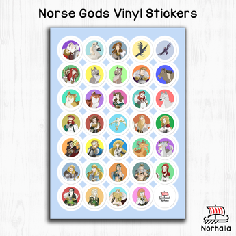 Norse Characters Sticker Sheet