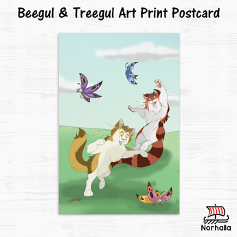 Beegul & Treegul Art Print Postcard