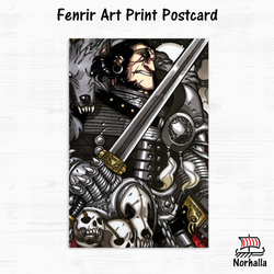 Fenrir Art Print Postcard