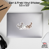 Geri and Freki Vinyl Sticker