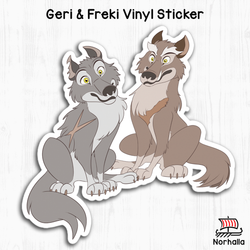 Geri and Freki Vinyl Sticker