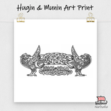 Nordic Ravens Hugin and Munin Art Print