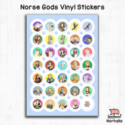 Norse Characters Sticker Sheet