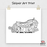 Nordic Sleipnir Art Print