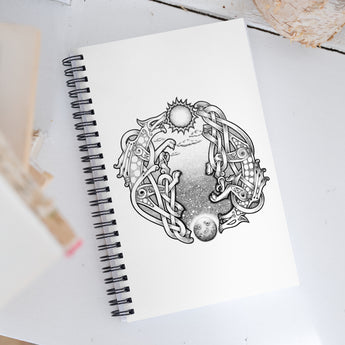 Wolves Skoll and Hati Journal - White