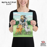 Thor & Goats Matte Art Print