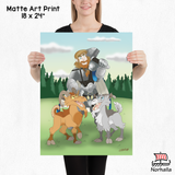 Thor & Goats Matte Art Print