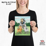 Thor & Goats Matte Art Print