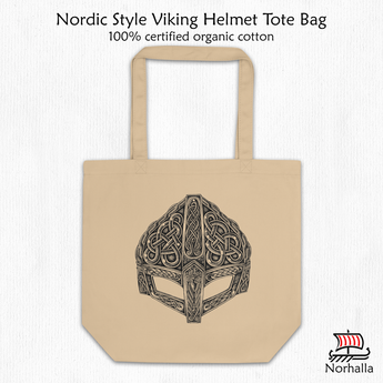 Viking Helmet Print Eco Tote Bag