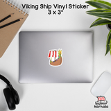 Viking Ship Vinyl Sticker