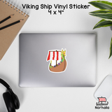Viking Ship Vinyl Sticker
