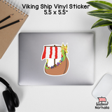 Viking Ship Vinyl Sticker