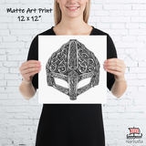 Nordic Viking Helmet Art Print