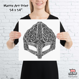 Nordic Viking Helmet Art Print