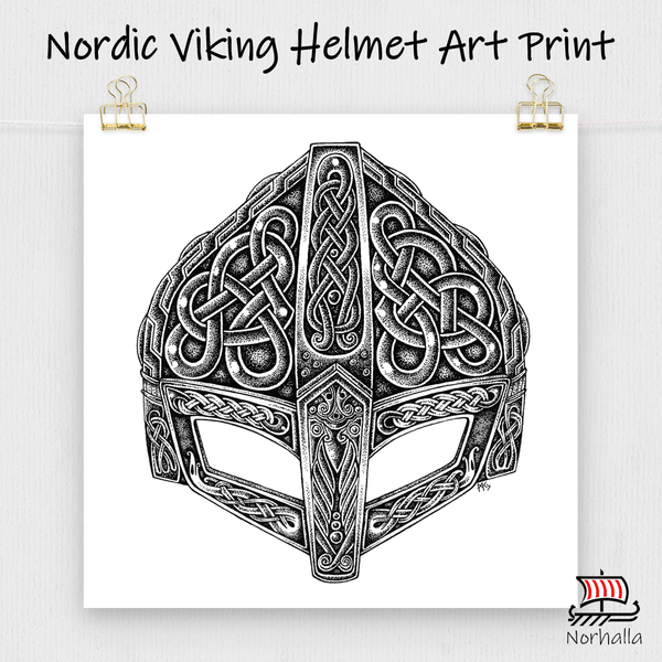 Nordic Viking Helmet Art Print