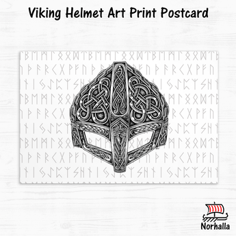 Viking Helmet Art Print Postcard