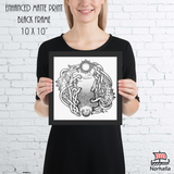 Wolves Skoll & Hati Framed Art Print