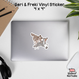 Geri and Freki Vinyl Sticker