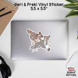 Geri and Freki Vinyl Sticker