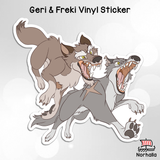 Geri and Freki Vinyl Sticker