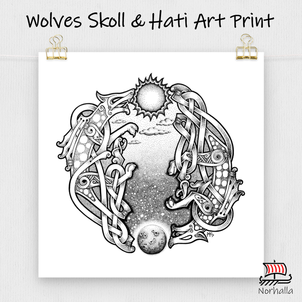 Nordic Wolves Art Print