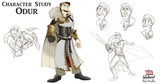 Odur is Freyja's husband and father to Hnossa and Gersemi. The name "Odur" means "divine madness", meaning the obsession, desire, love, lust for one's soul mate. Illustration by Kathryn Massey, copyright Norhalla.com