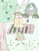 Idunna - Idunna is wife to Bragi and lives in Asgard. She tends the apple trees and gardens in Asgard.  Illustration for Norse, of Course! by Kristin Valkenhaus, copyright Norhalla.com.