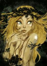 Idunna - Idunna is wife to Bragi and lives in Asgard. She tends the apple trees and gardens in Asgard. Illustration copyright Norhalla.com.