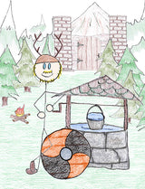 Mimir - In Mythology, Odin sacrifices his right eye to Mimir to gain wisdom; Mimir then drops Odin's eye in his well. To take a drink from Mimir's well is to gain wisdom.  Illustration for Norse, of Course! by Kristin Valkenhaus, copyright Norhalla.com.
