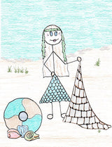 Ran - Ran is wife to Aegir, who are both in mythology referred to as the "old gods", older than the Aesir and Vanir.  She rules the seas and has magical net that she uses to bring in treasure from sunken ships.  Illustration for Norse, of Course! by Kristin Valkenhaus, copyright Norhalla.com.