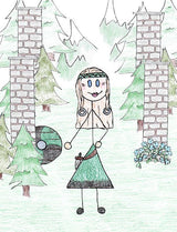 Sigyn - Sigyn is Loki's wife in Asgard.  In mythology, she holds the bowl that catches the venom from the snake that drips onto Loki when Skadi binds Loki to a tree.  Illustration for Norse, of Course! by Kristin Valkenhaus, copyright Norhalla.com.