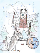 Skadi - Skadi is daughter of the Jotun, Thjazi (whom the Aesir kill). After her father's death, in anger she stands at the gates of Asgard in full armor demanding someone come out to fight her.  Illustration for Norse, of Course! by Kristin Valkenhaus, copyright Norhalla.com.