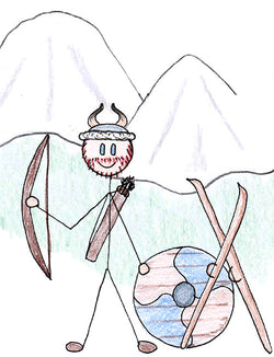 Ullr - In Mythology, Ullr is Sif's son and Thor's step-son. He is excellent with the bow, hunting, and skiing.  Illustration for Norse, of Course! by Kristin Valkenhaus, copyright Norhalla.com. 